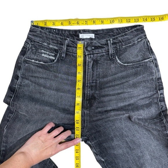 Good American Good Mom Jeans High Waist in Black226 Size 2/26 Distressed - Picture 13 of 16